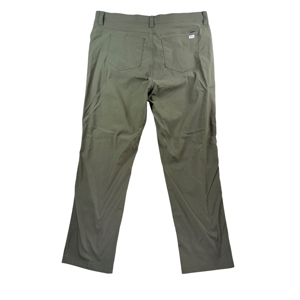 Orvis Performance Pants Mens 40x32 Green Stretch Water Repellent Hiking Travel